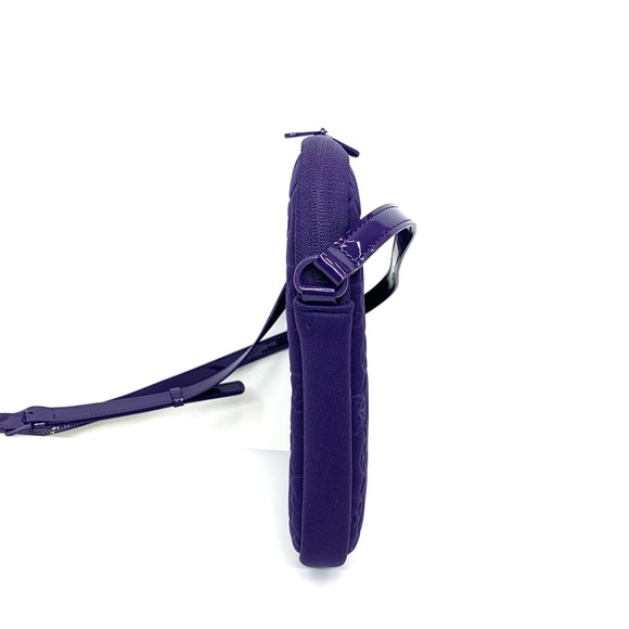 Michael Kors Purple Embossed Soft Neoprene iPad Tablet Crossbody Purse Case Nwot - Picture 3 of 16